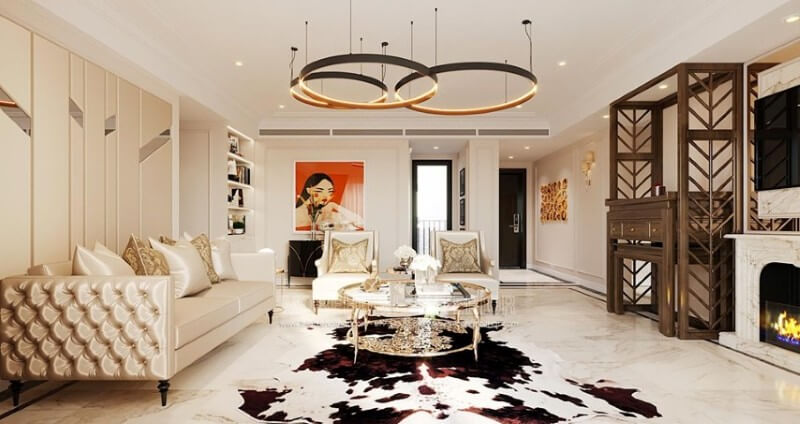 Thiết kế nội thất phòng khách chung cư cao cấp và tiện nghi Thiết kế phòng khách tại Hà Nội