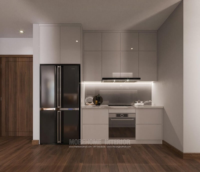 Thiết kế nội thất phòng bếp chung cư Thiết kế phòng bếp chung cư hiện đại