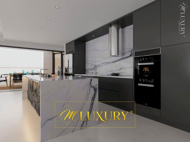 Trang trí nội thất phòng bếp ấn tượng với bộ tủ bếp hiện đại đầy ấn tượng