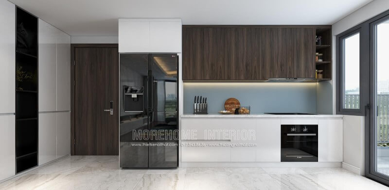 Tủ bếp làm gỗ công nghiệp hiện được rất nhiều gia đình chọn lựa và tin dùng vì mẫu mã lại hiện đại, thu hút