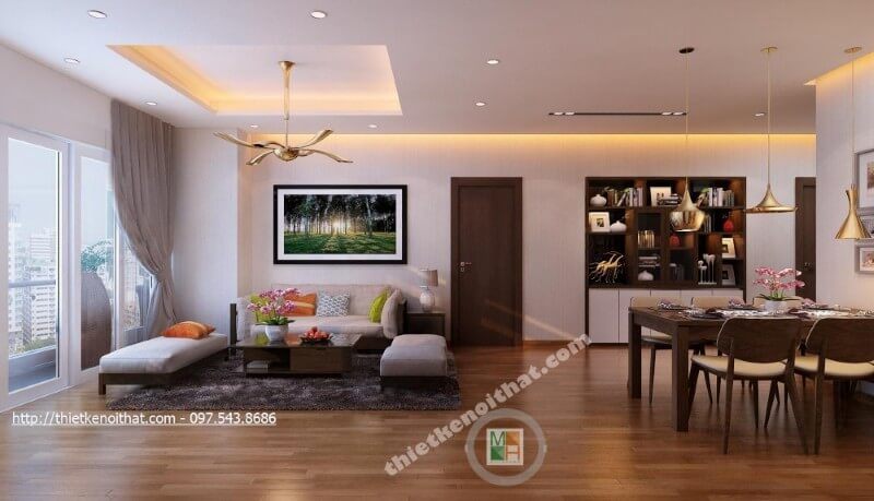 Trang trí nội thất phòng khách chung cư ấn tượng và nổi bật với tranh treo tường đẹp