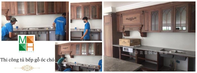 Với hệ thống phân xưởng sản xuất quy mô cùng đội ngũ thi công nhiều năm đầy kinh nghiệm, tủ bếp gỗ óc chó MoreHome luôn mang đến nét tinh tế, sang trọng riêng biệt.